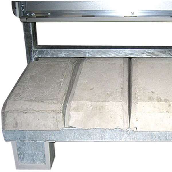 Robustes Außenschild aus Beton mit Aluminium, 70 x 100 cm – Denken Sie an die Montage der Logoplatte.