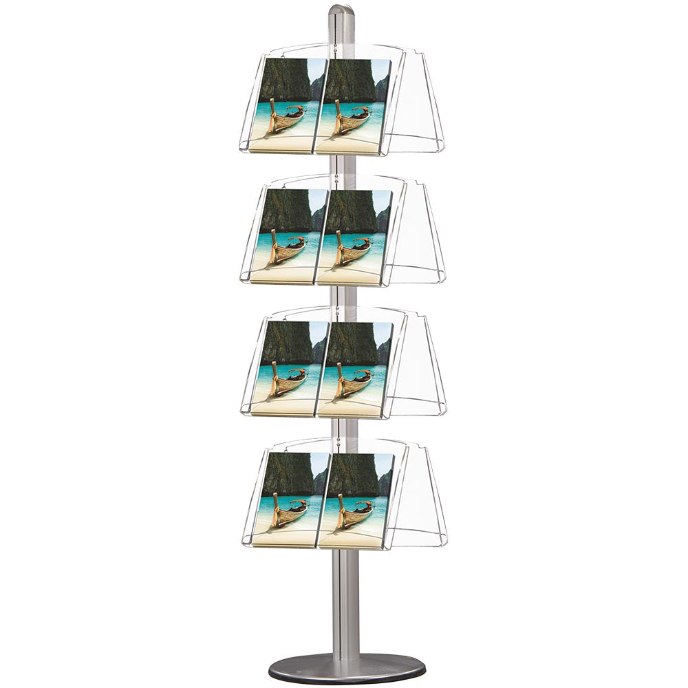 Infoständer mit Prospekthalter MultiStand, doppeltseitig, 8 x 25 mm Rahmen