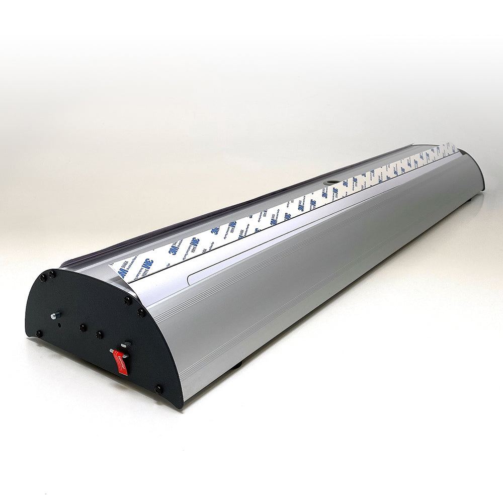 Stylischer Roll-up Aluminiumkassette doppelseitiges Banner inkl. Tasche, 85 x 200 cm, Silber