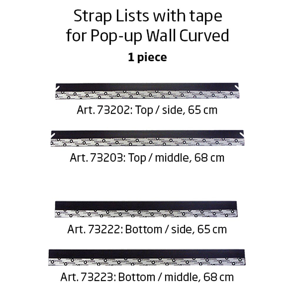 Gurtleiste mit Klebeband, 68 cm, für Pop-up Wall Boden