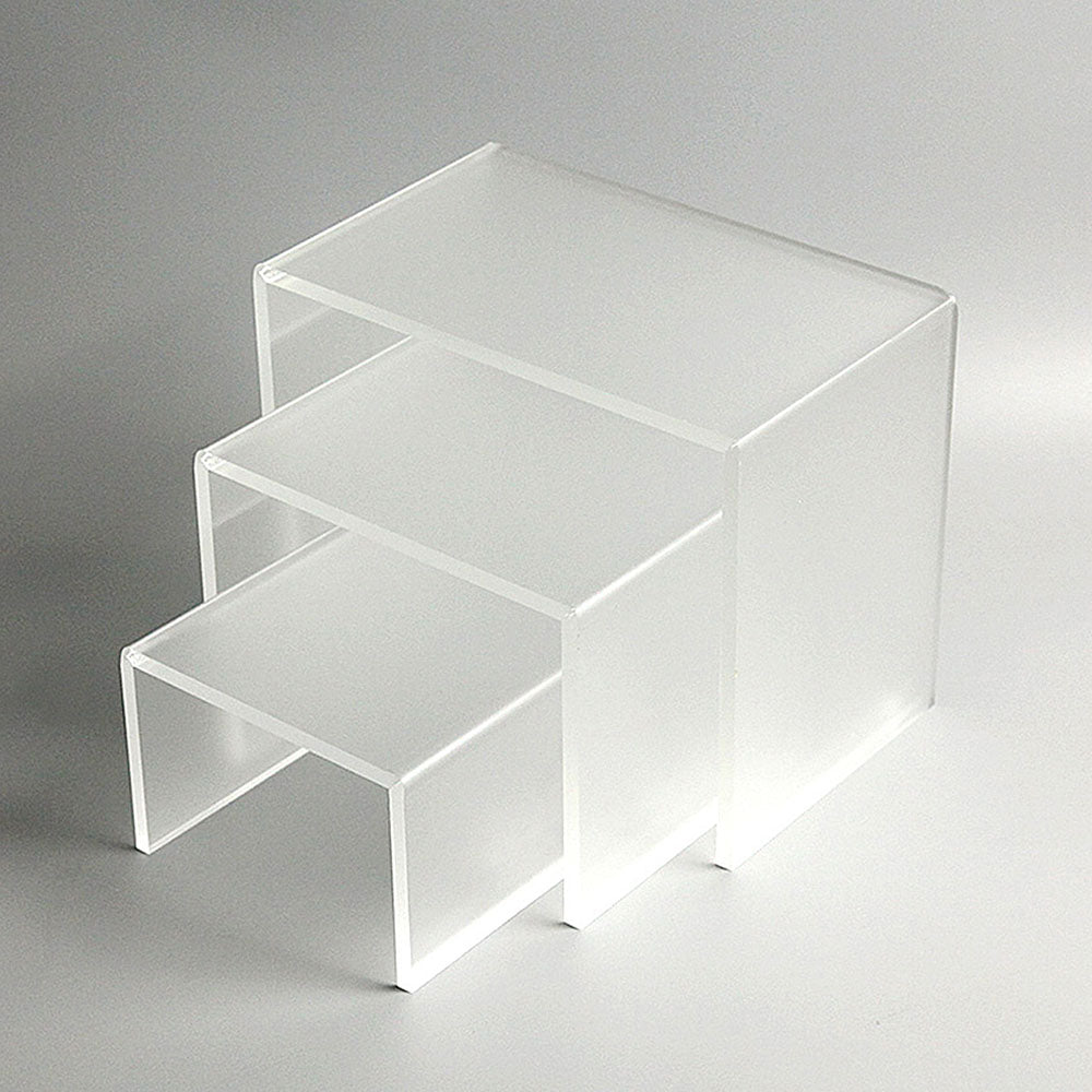 Ausstellungsregale, Nesting Shelves, 3 Stück., Transparent (mattiert)