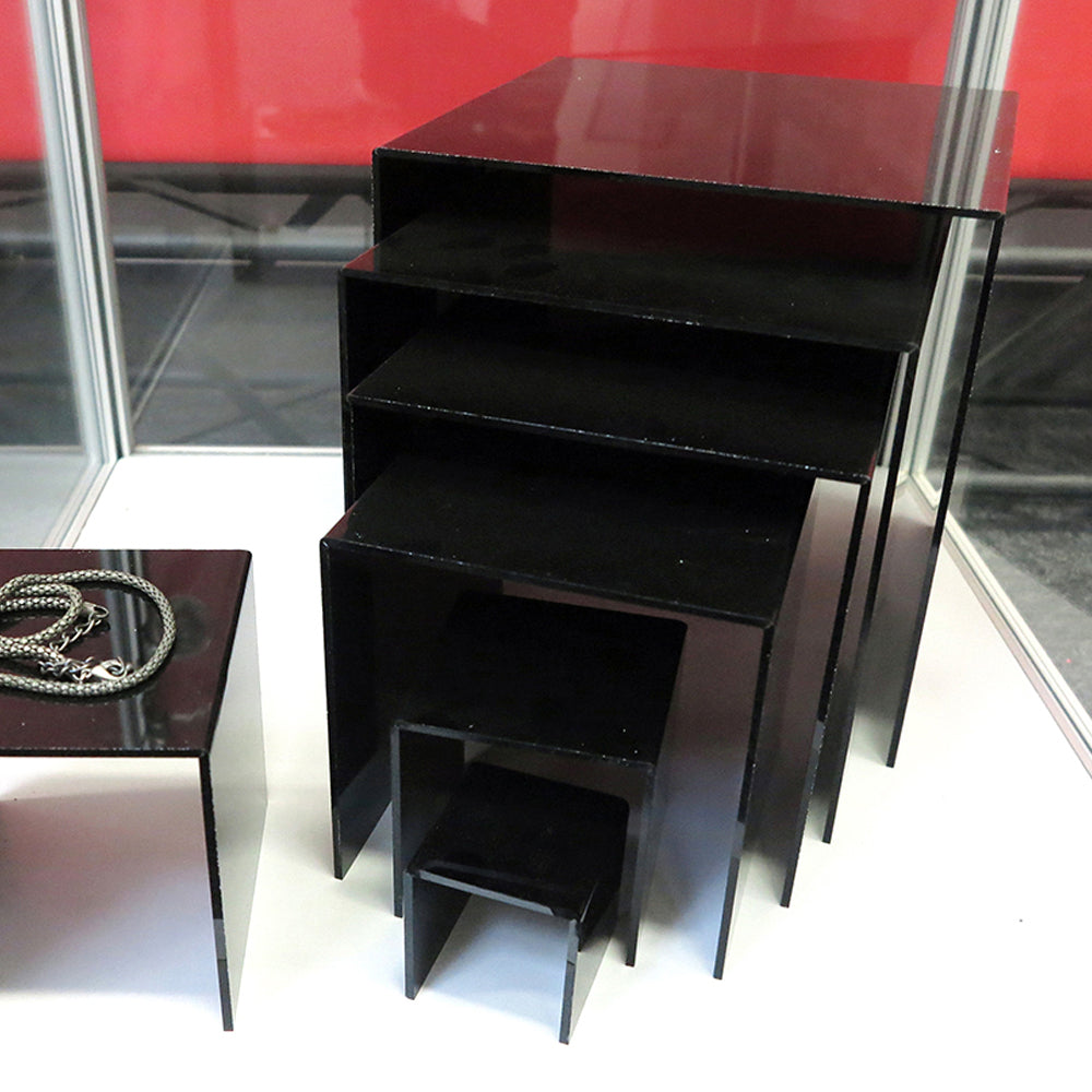 Ausstellungsregale, Nesting Shelves, 3 Stück., Schwarz