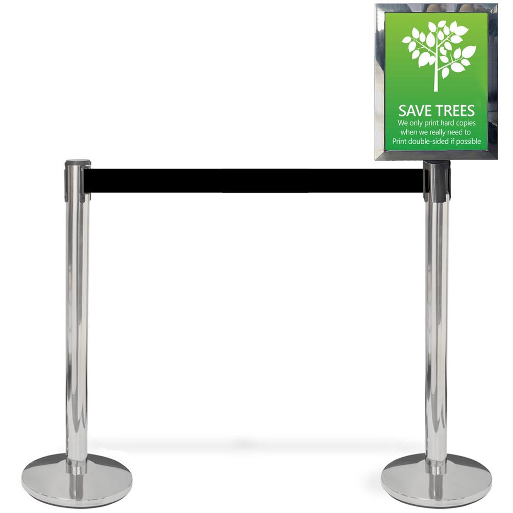 Rahmen für Crowd Barrier Belt System (Slide-in), Silber