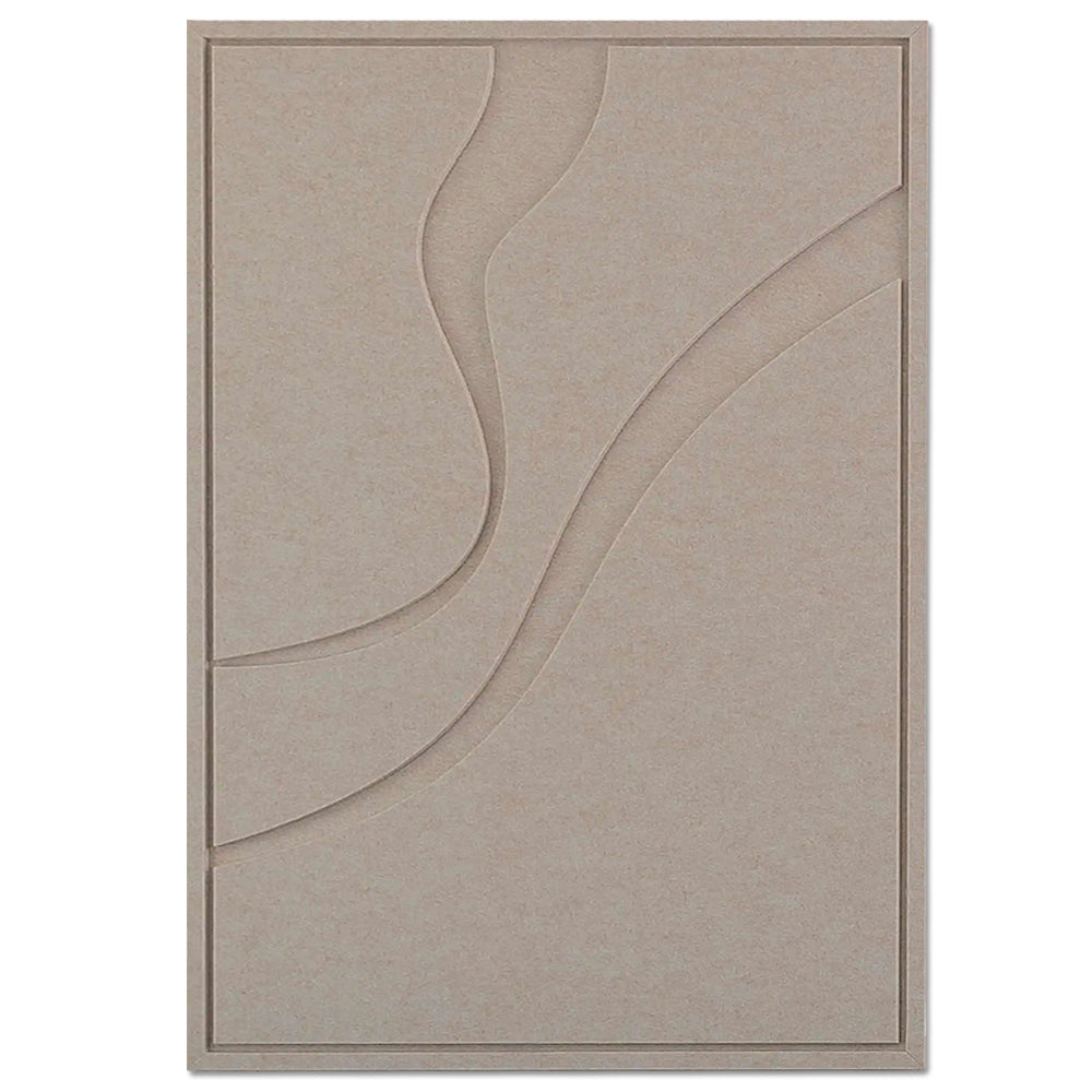 Flow Akustikpanel Large 120 x 80 cm – Beige | schallabsorbierendes Wandpaneel für Zuhause und Büro