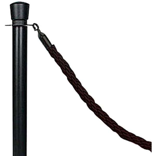 Crowd Control Wandhalter Absperrpfosten mit Seil, Schwarz