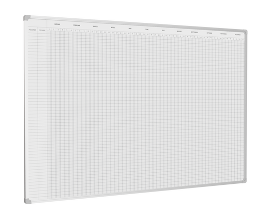 Planungstafel mit ewigem Kalender, 120x200 cm, magnetisch, inkl. Magnetband