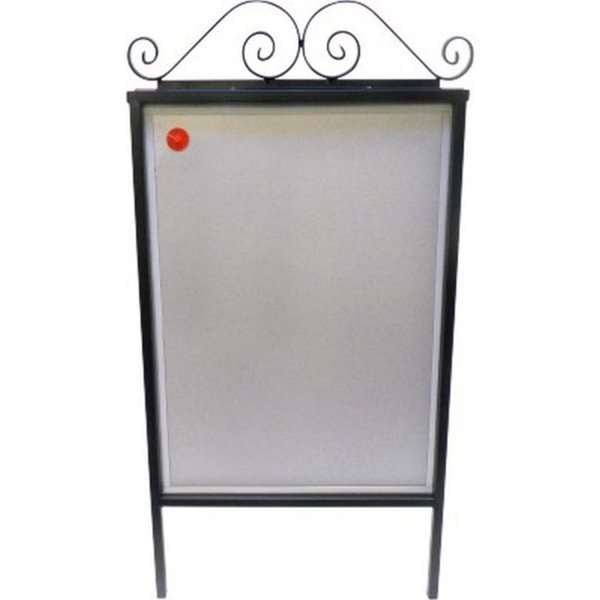Kundenstopper Antique, aus Stahl inkl. Frontplatten, B2, 50 x 70 cm, Schwarz