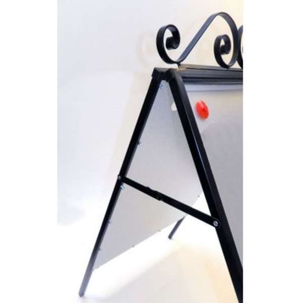 Kundenstopper Antique, aus Stahl inkl. Frontplatten, B2, 50 x 70 cm, Schwarz