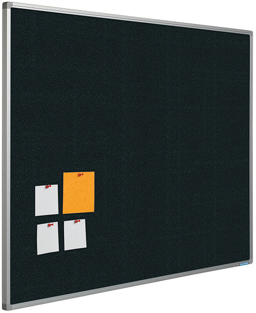Pinnwand, Positive, mit Camira-Stoff, Schwarz