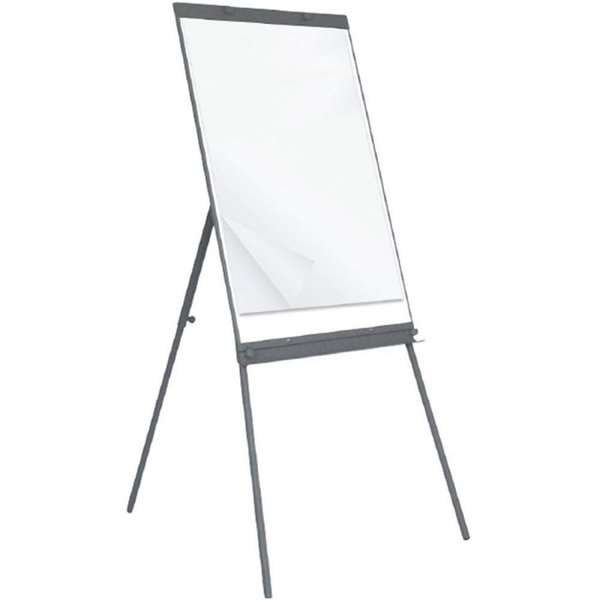 Flipchart Tafel Tripod, Magnetisches Whiteboard, 65 x 100 cm, Grau
