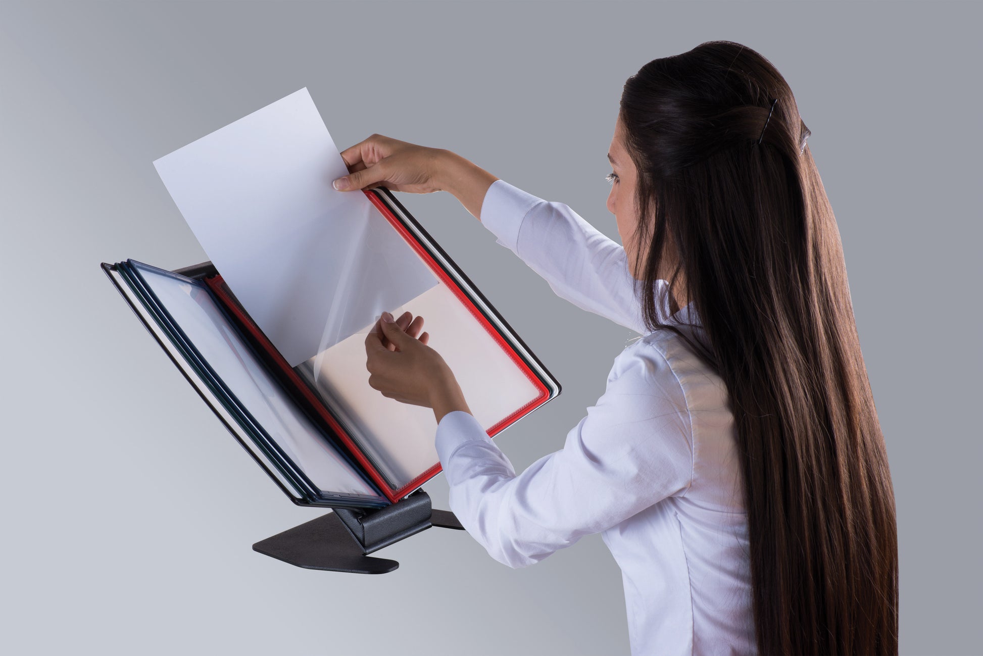 Halter für Registriersystem, Grau