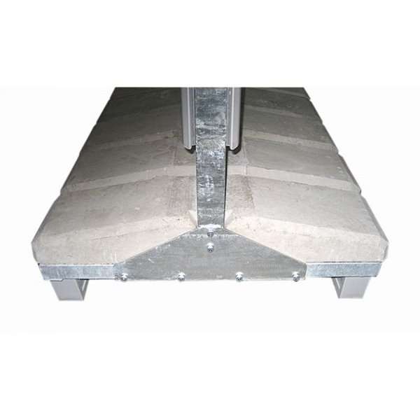 Robustes Außenschild aus Beton mit Aluminium, 70 x 100 cm – Denken Sie an die Montage der Logoplatte.