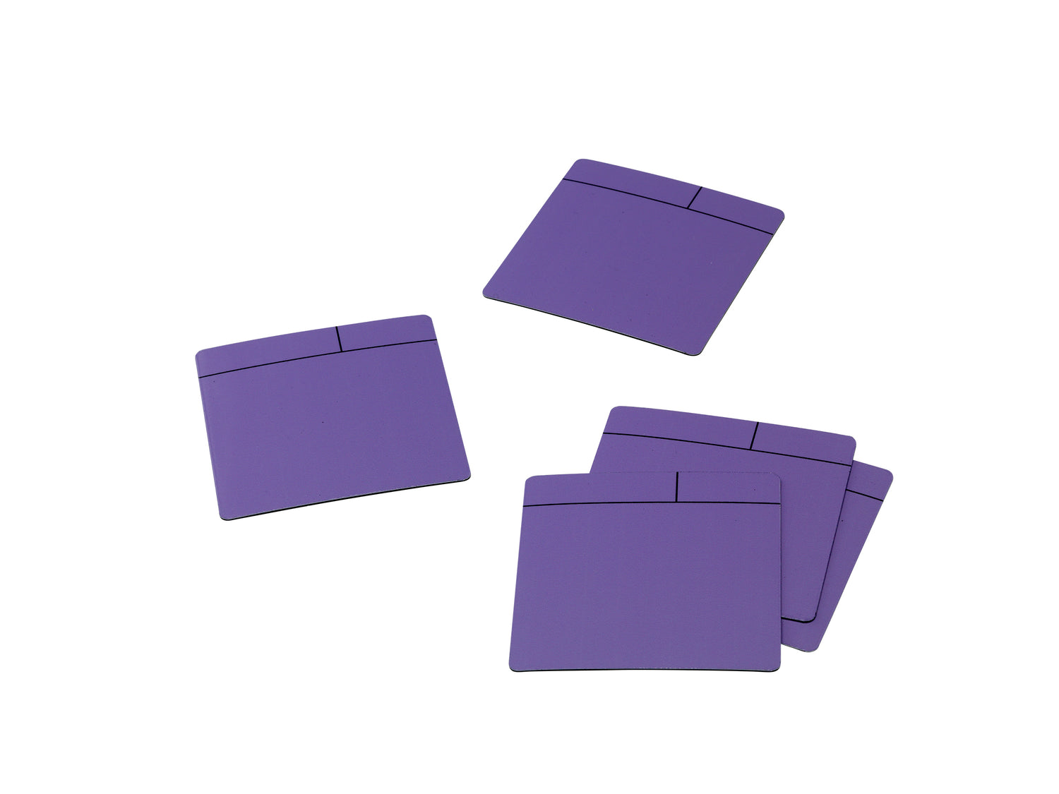 Magnetische Aufgabenkarten, Packung mit 5 Stück., Lila