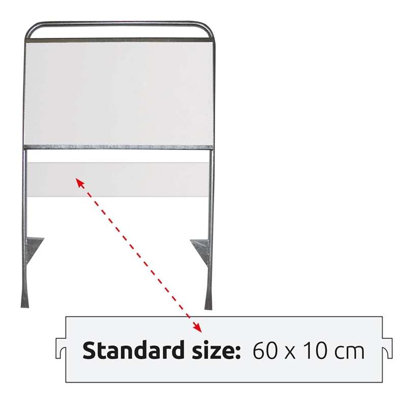 Schmale Maklerschildplatte für Estate Sign Standard, 60 x 10 cm