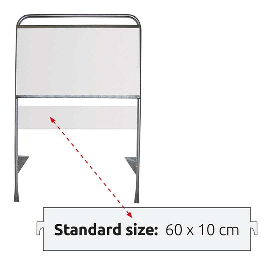 Schmale Maklerschildplatte für Estate Sign Standard, 60 x 10 cm