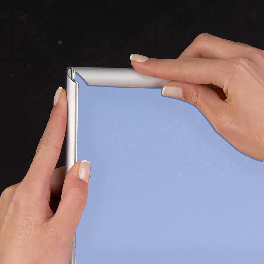 Klapprahmen, 15 mm Aluminiumprofil, Silber
