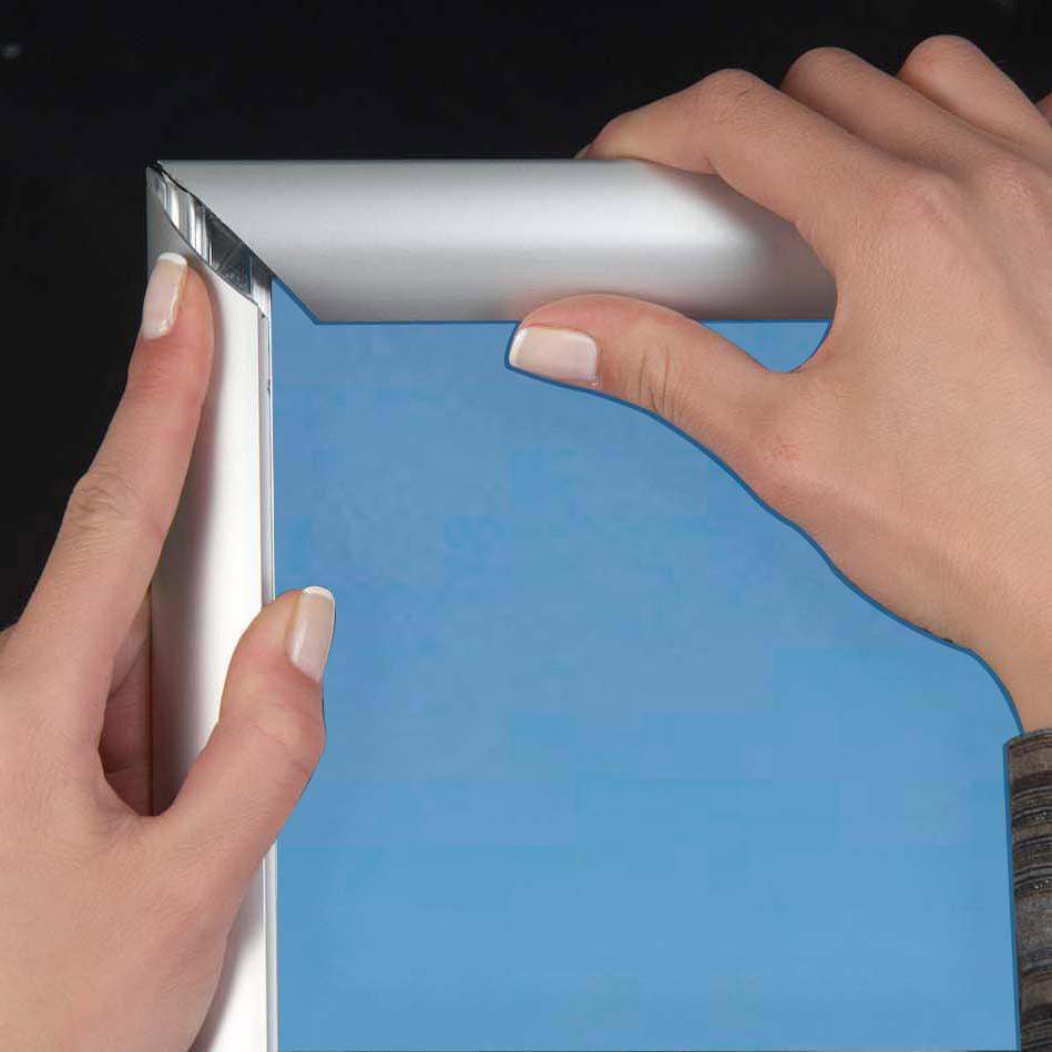 Klapprahmen, 30 mm Aluminiumprofil, Silber
