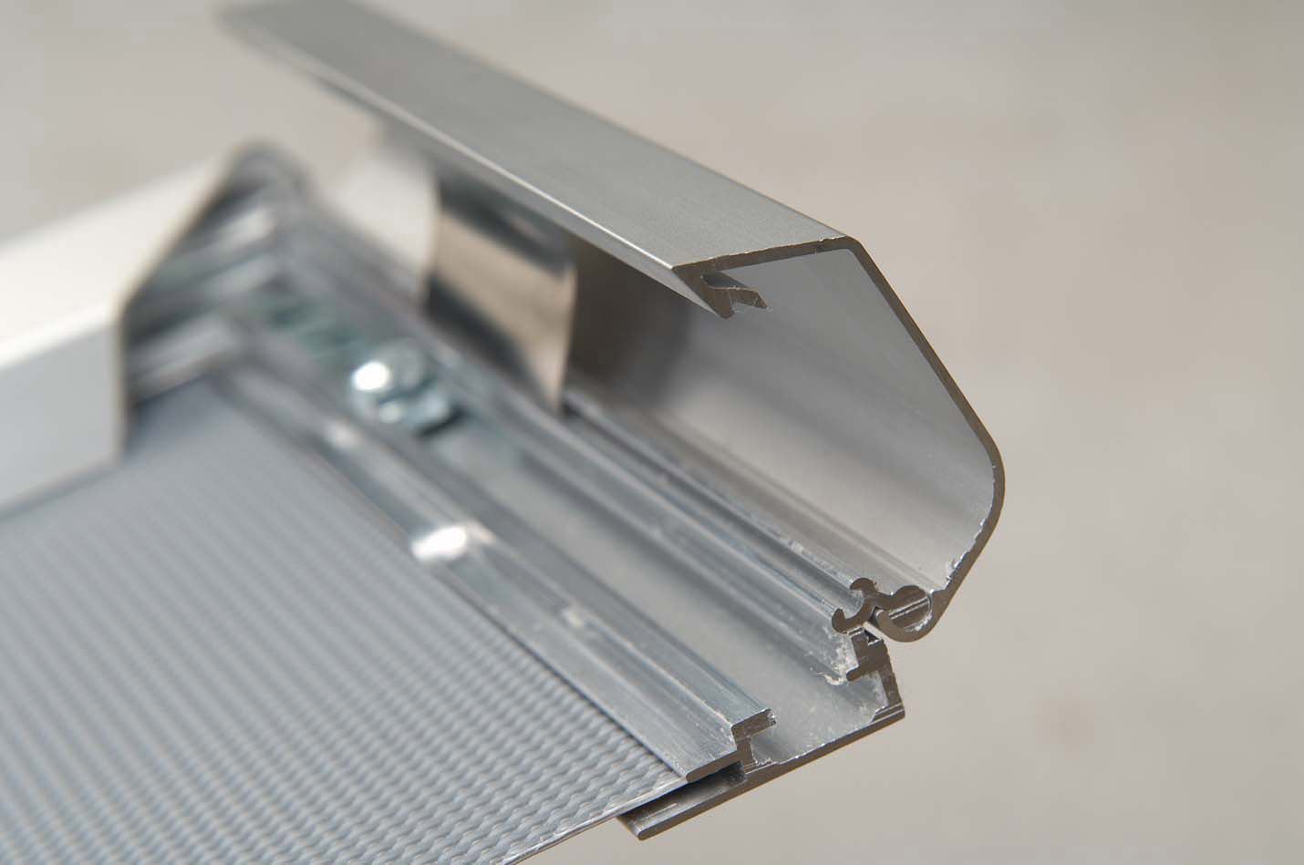 Klapprahmen, Security Frame, 42 mm Aluminiumprofil, Silber