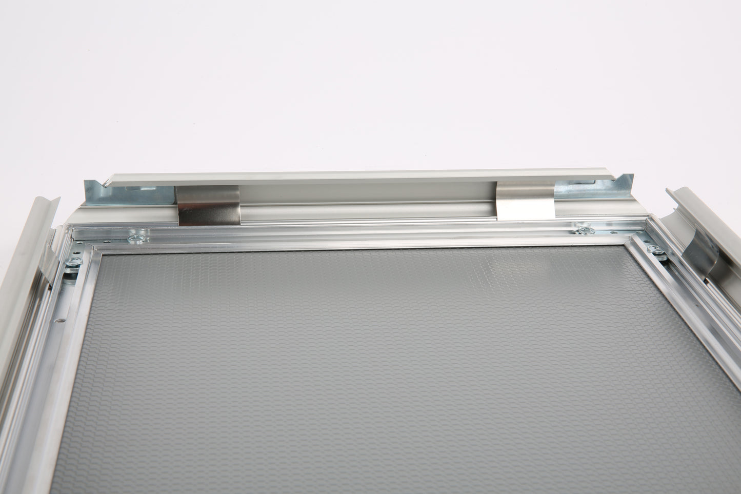 Klapprahmen, abschließbar, 32mm, Aluminiumprofil, Silber