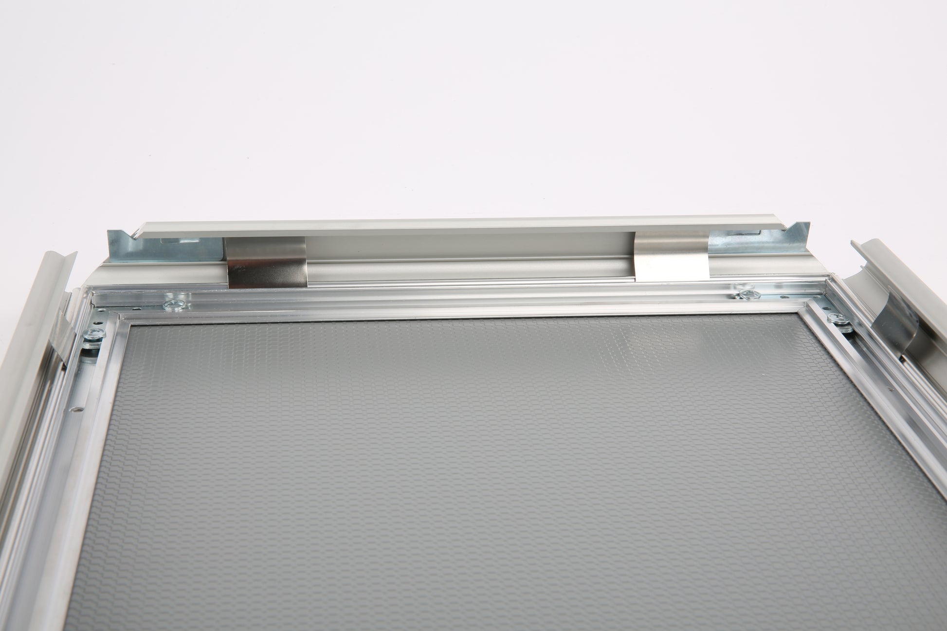 Klapprahmen, abschließbar, 32mm, Aluminiumprofil, Silber
