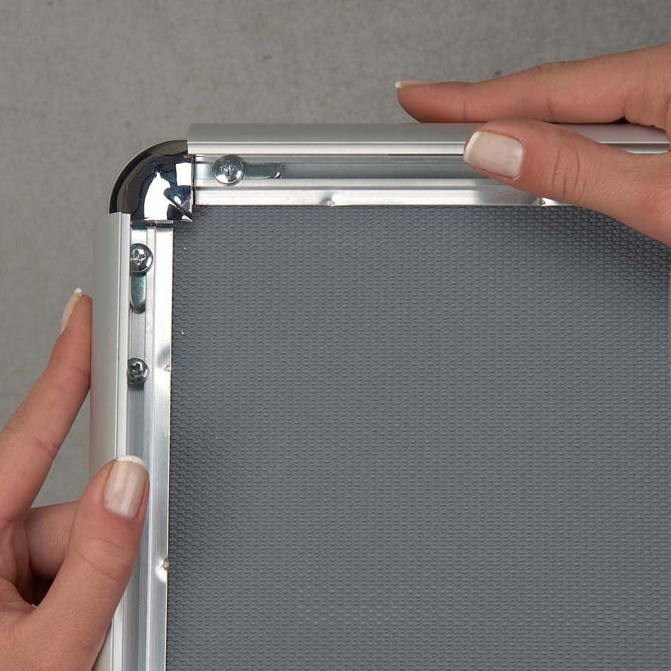 Klapprahmen, Rondo, Silber, 25 mm Aluminiumprofil
