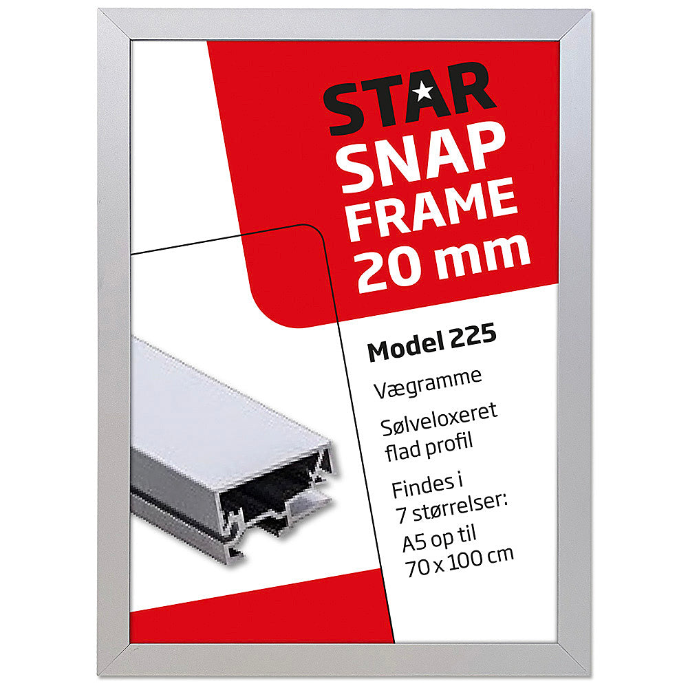 Klapprahmen, 20 mm Aluminium Flachprofil, Silber