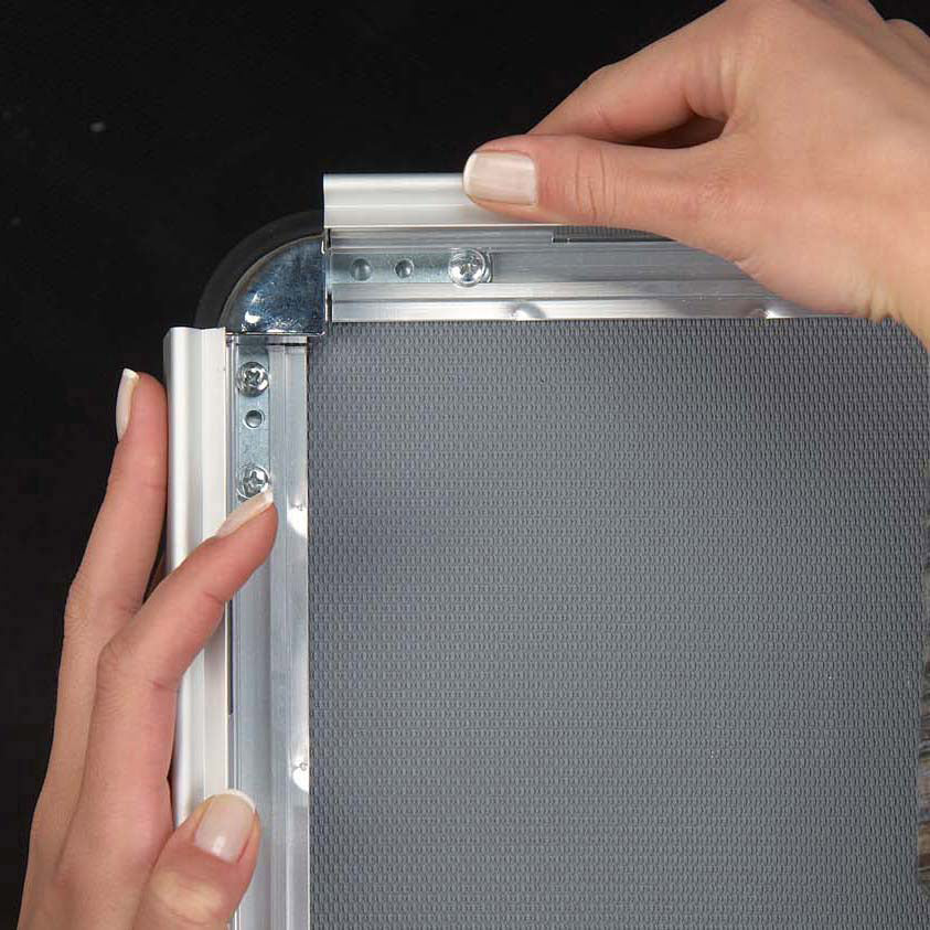 Klapprahmen, Rondo, Silber, 32 mm Aluminiumprofil