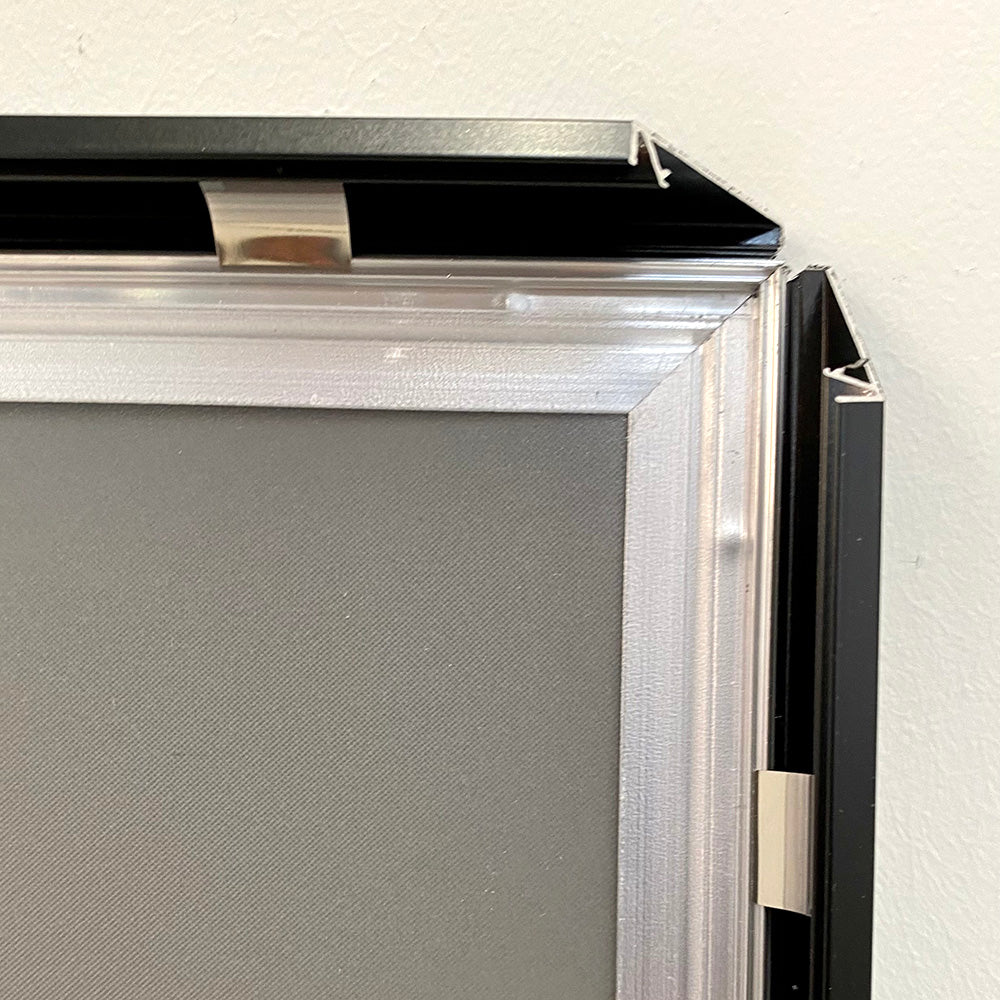 Klapprahmen, 20 mm Aluminium Flachprofil, Schwarz