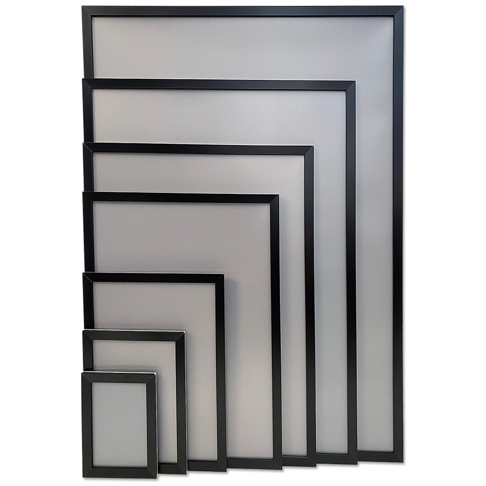 Klapprahmen, 20 mm Aluminium Flachprofil, Schwarz