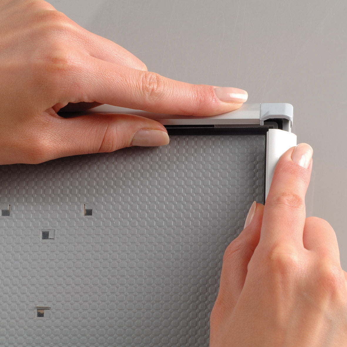 Klapprahmen, Opti, 14 mm Aluminiumprofil, Silber