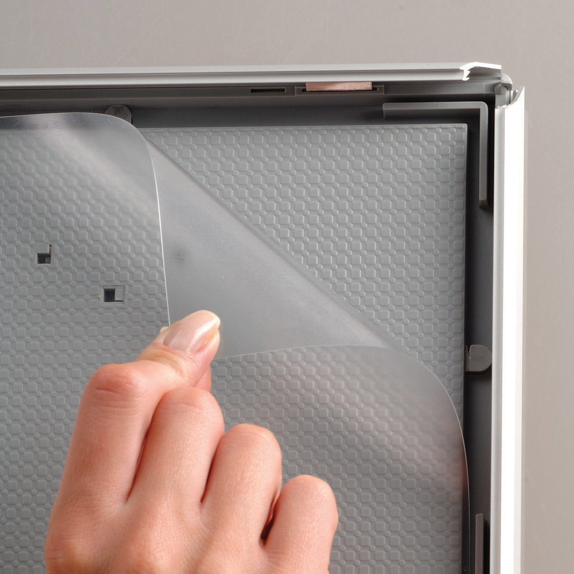 Klapprahmen, Opti, 14 mm Aluminiumprofil, Silber