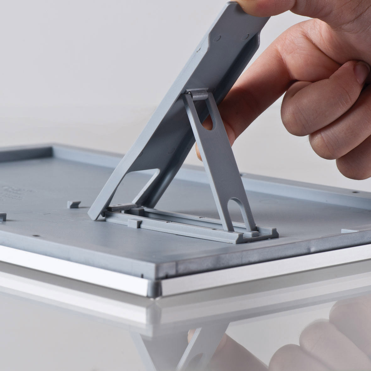 Klapprahmen, Opti, 14 mm Aluminiumprofil, Silber