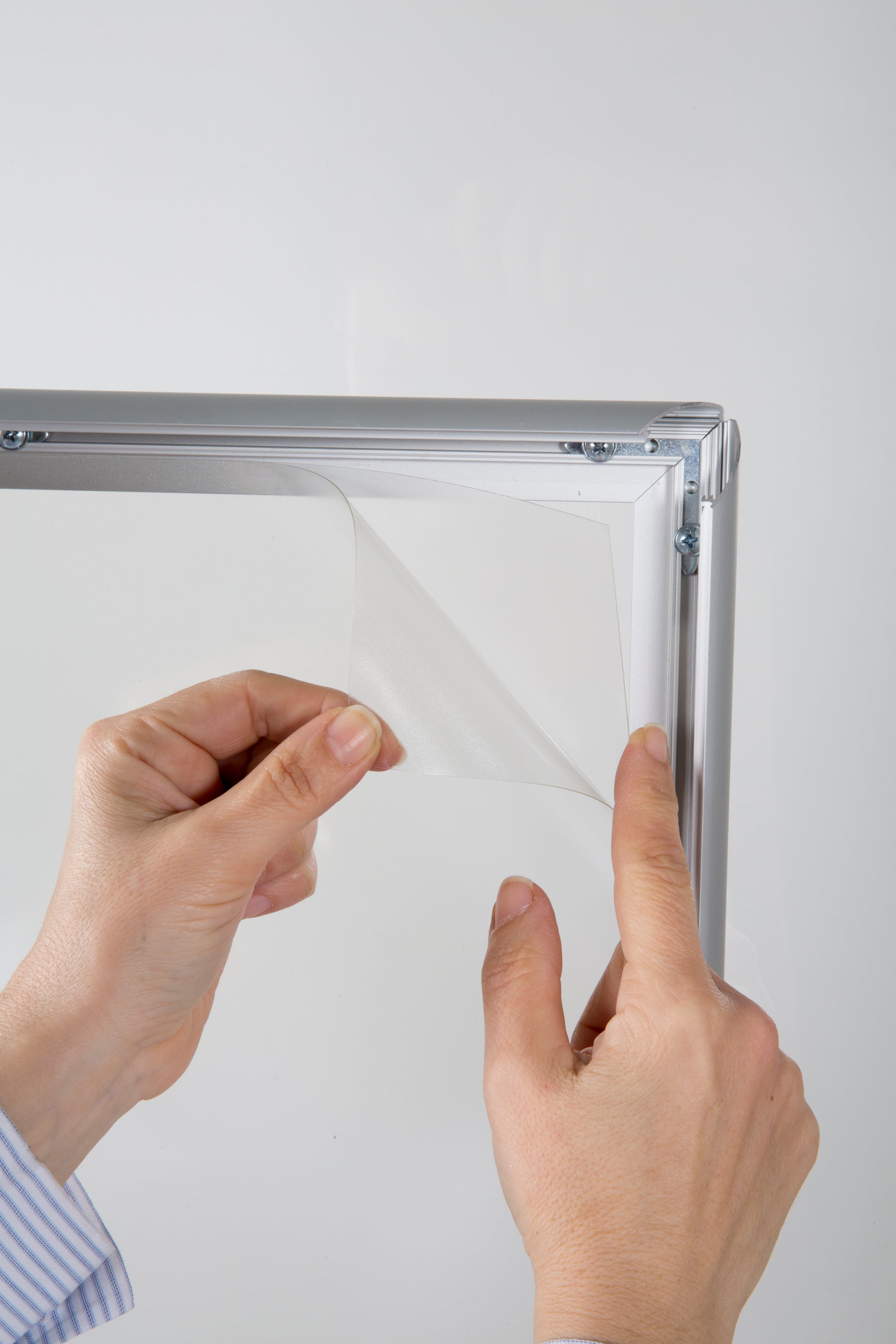 Klapprahmen, Window, 25 mm Aluminiumprofil, doppeltseitig, Silber