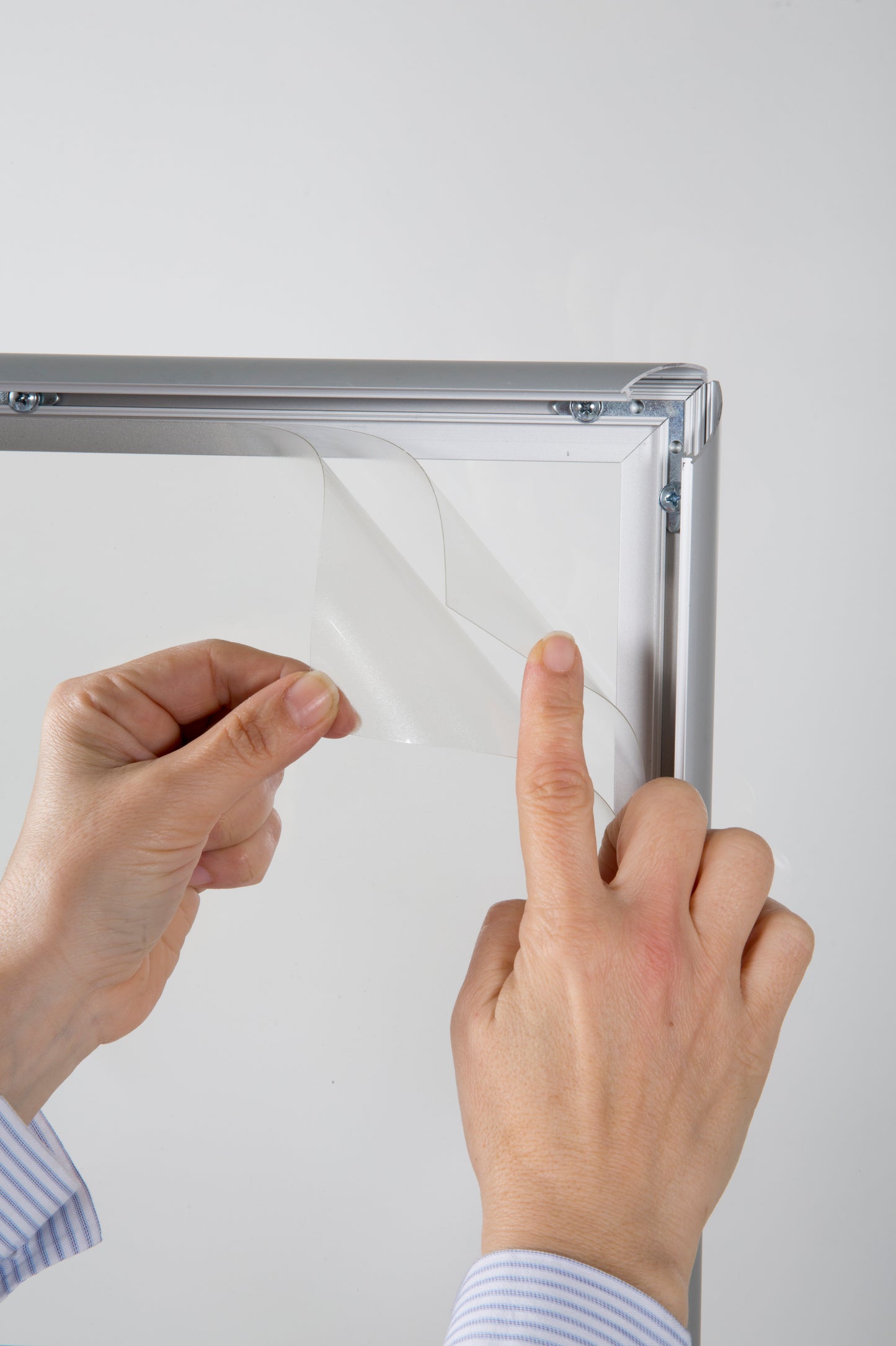 Klapprahmen, Window, 25 mm Aluminiumprofil, doppeltseitig, Silber