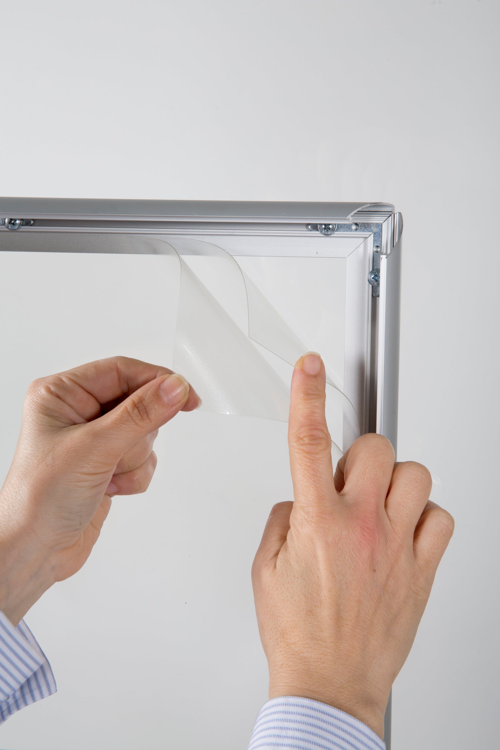 Klapprahmen, Window, 25 mm Aluminiumprofil, doppeltseitig, Silber