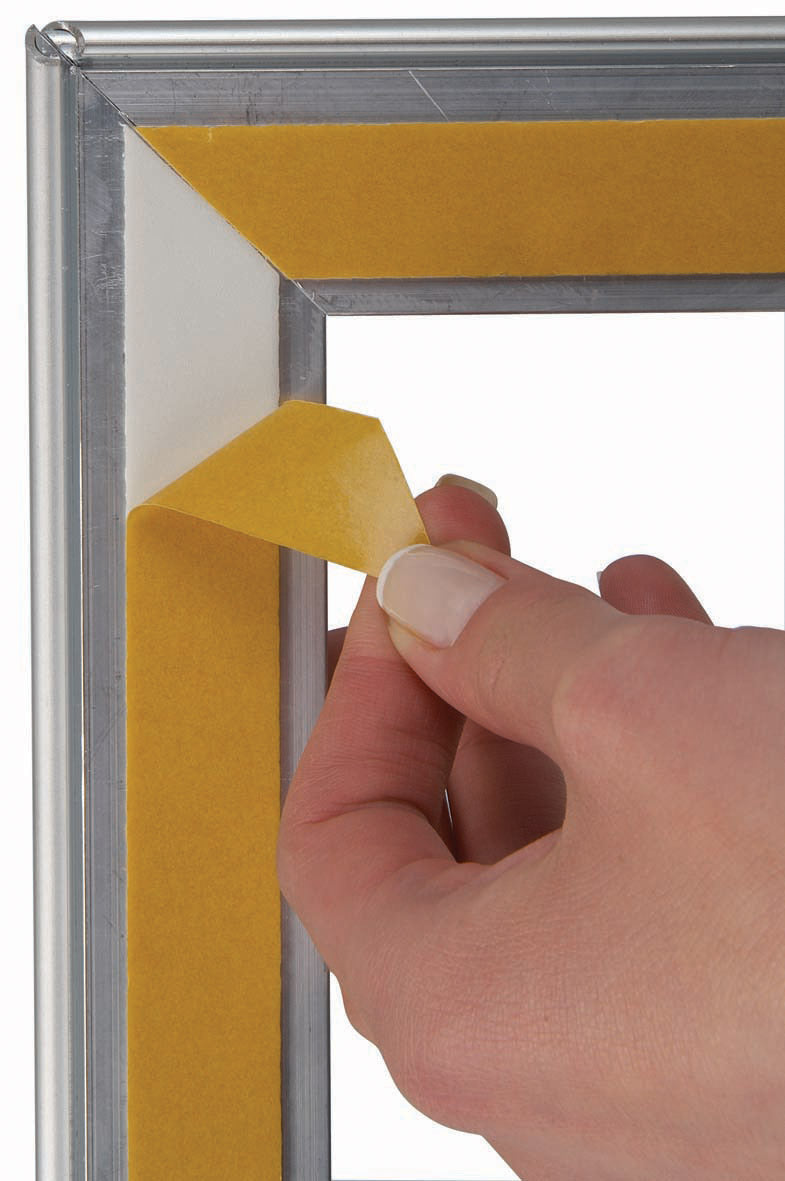 Klapprahmen, Window, 32 mm Aluminiumprofil, doppeltseitig, Silber