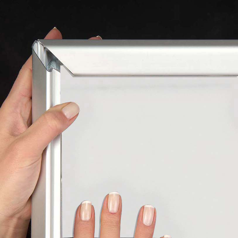 Klapprahmen, Window, 32 mm Aluminiumprofil, doppeltseitig, Silber