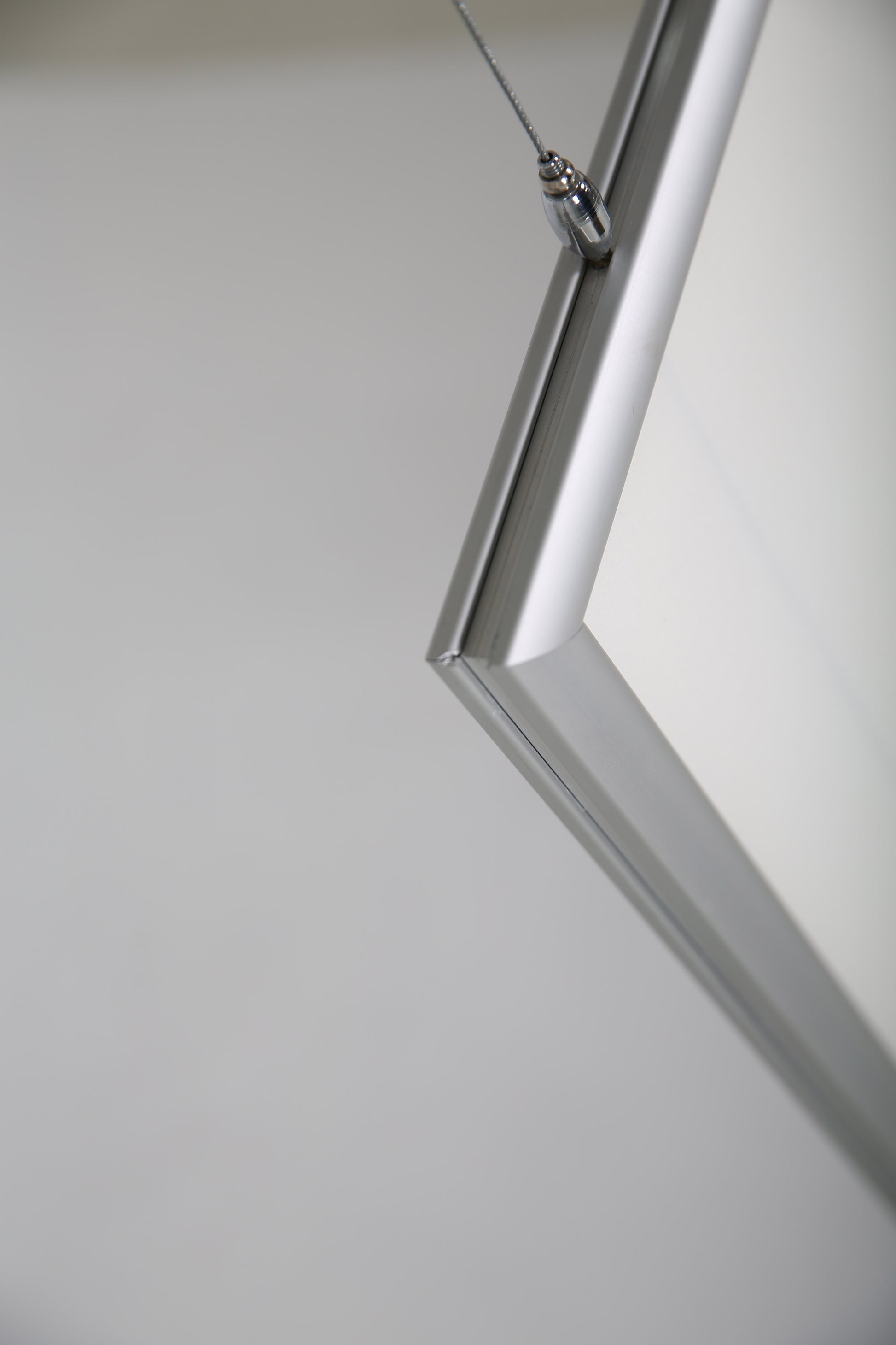 Hängender Klapprahmen, Silber, Aluminium, 25 mm Profil, doppeltseitig