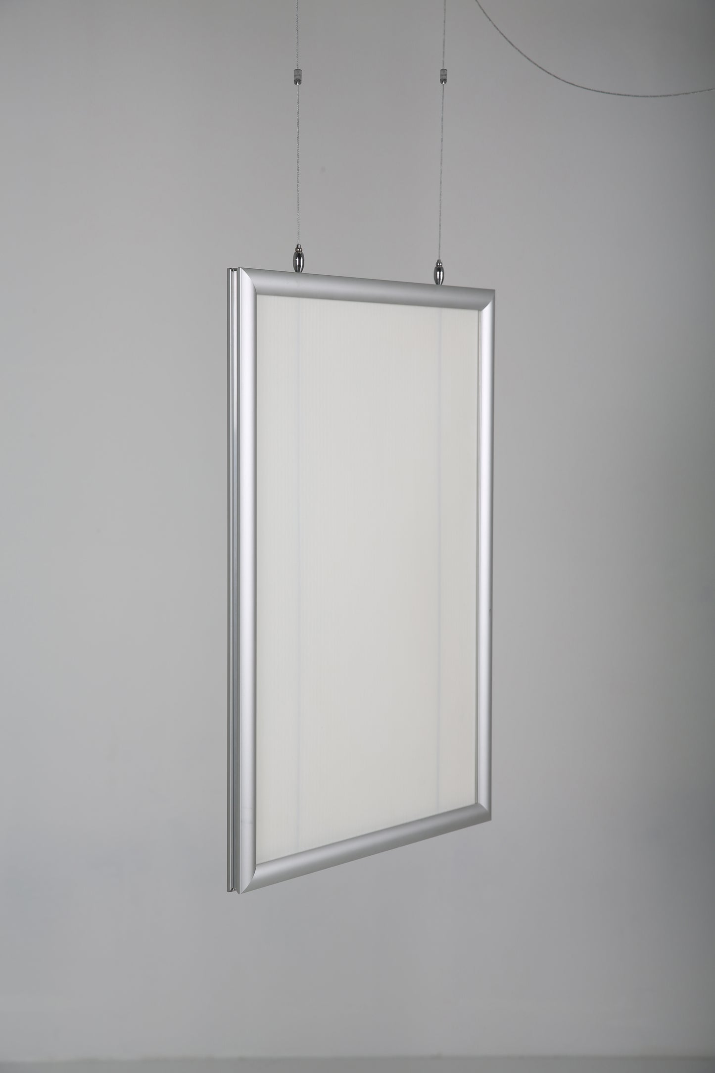 Hängender Klapprahmen, Silber, Aluminium, 25 mm Profil, doppeltseitig