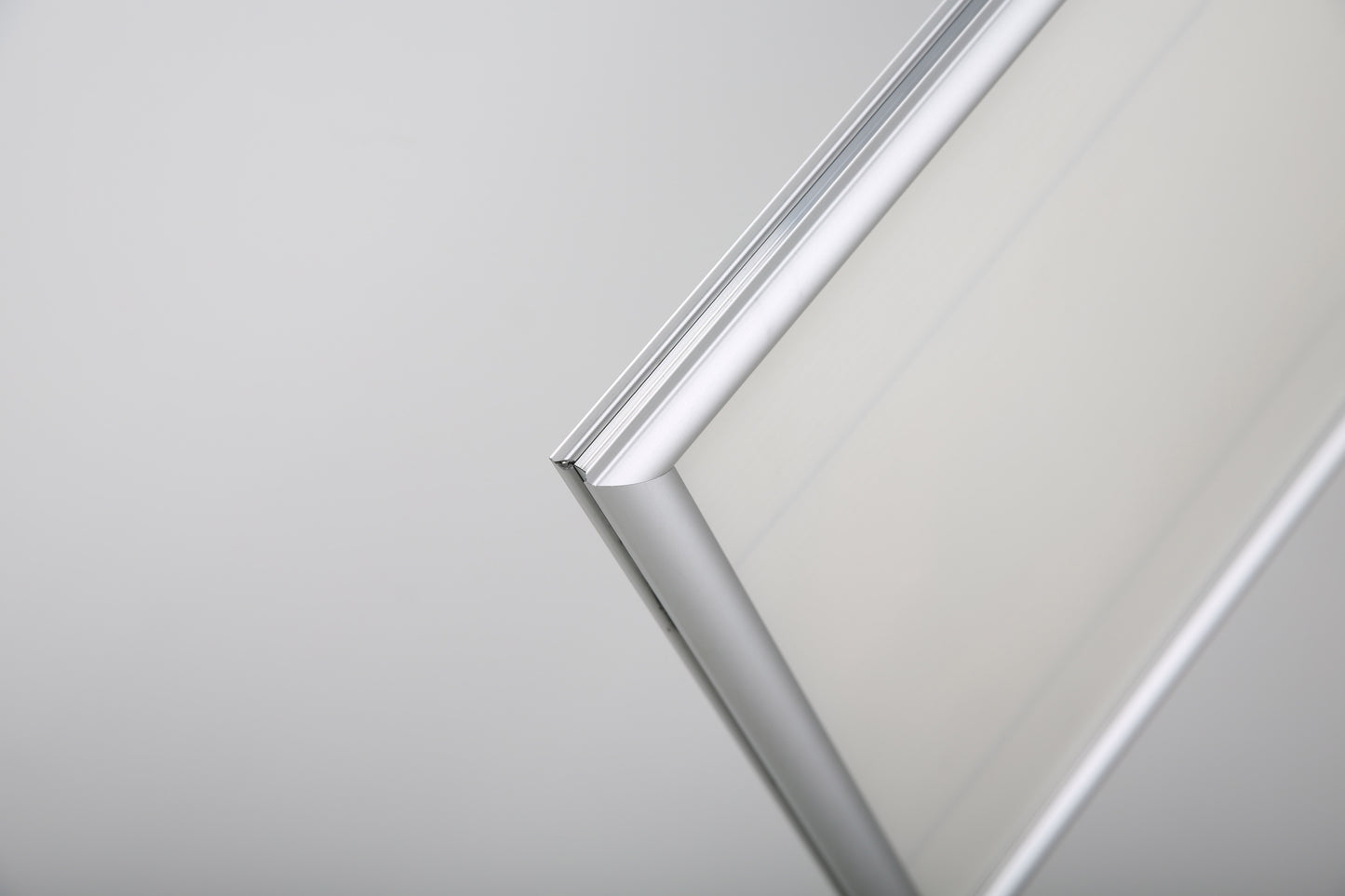 Hängender Klapprahmen, Silber, Aluminium, 25 mm Profil, doppeltseitig