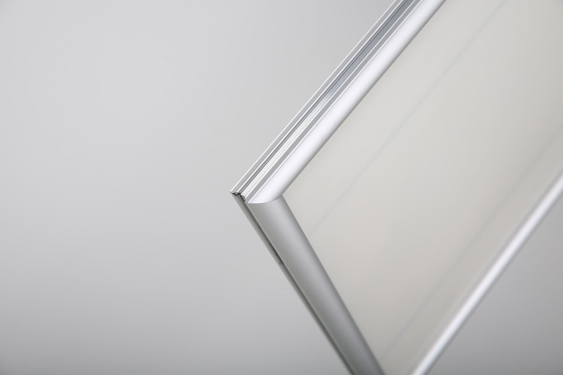Hängender Klapprahmen, Silber, Aluminium, 25 mm Profil, doppeltseitig