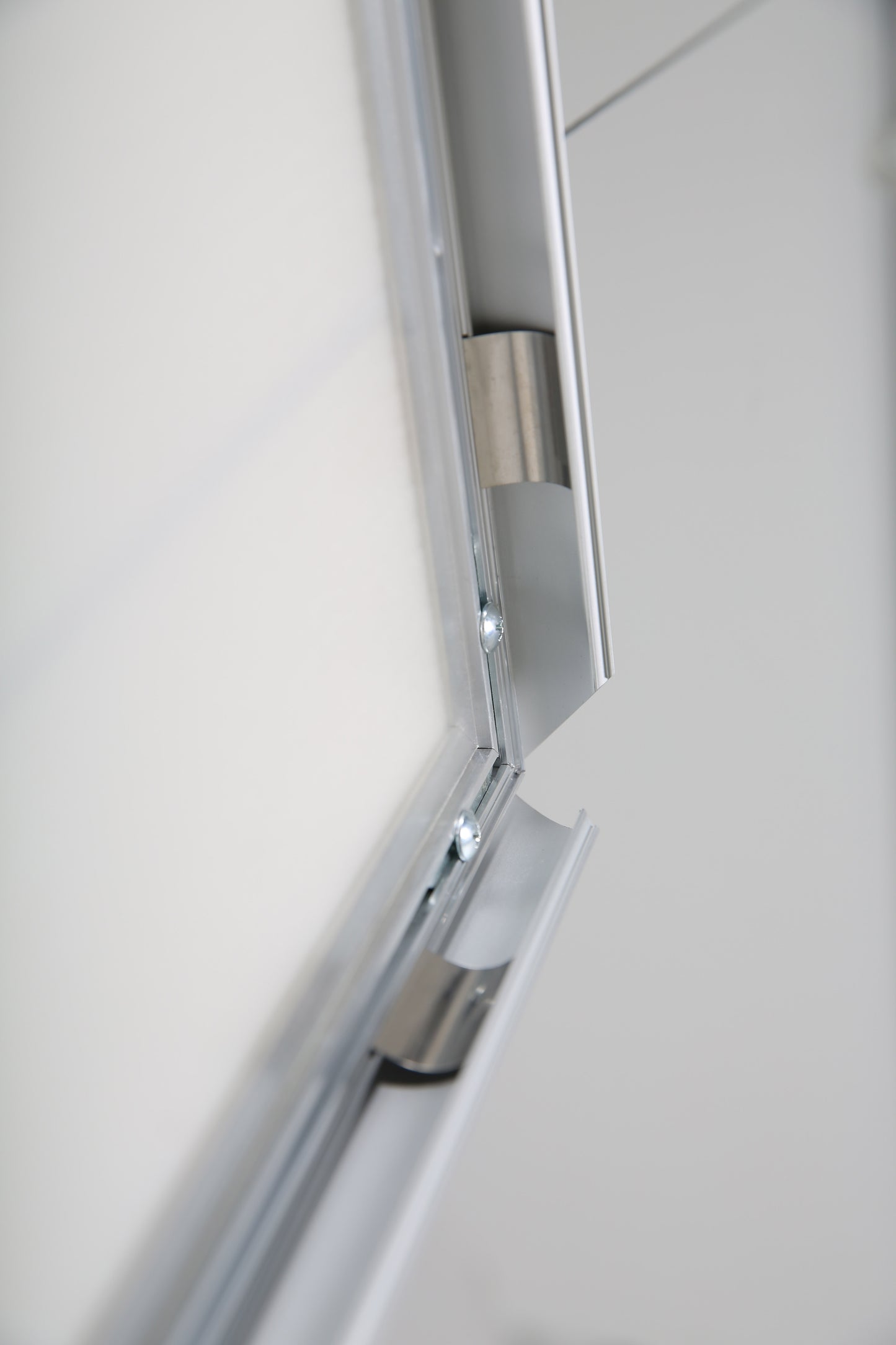 Hängender Klapprahmen, Silber, Aluminium, 25 mm Profil, doppeltseitig