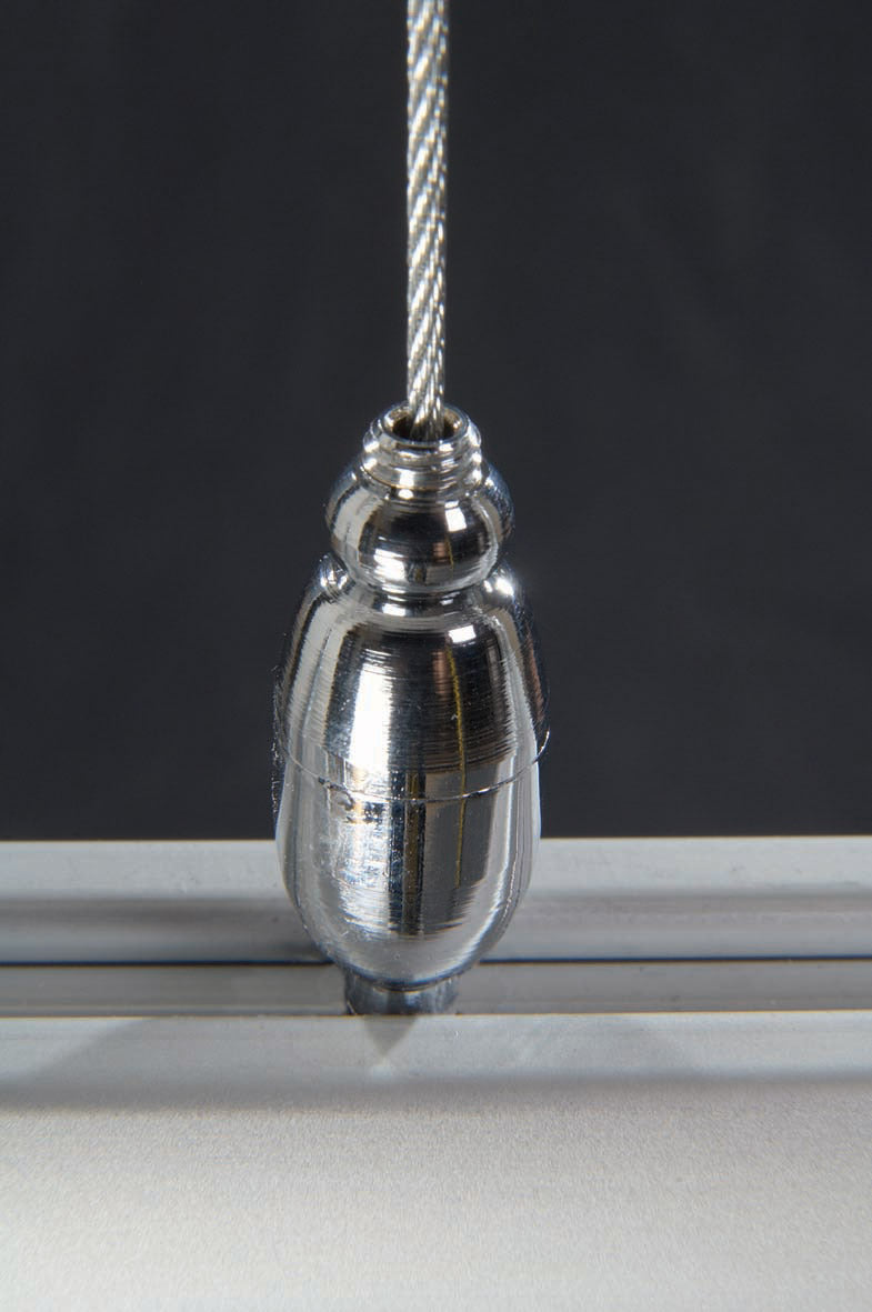 Hängender Klapprahmen, Silber, Aluminium, 25 mm Profil, doppeltseitig