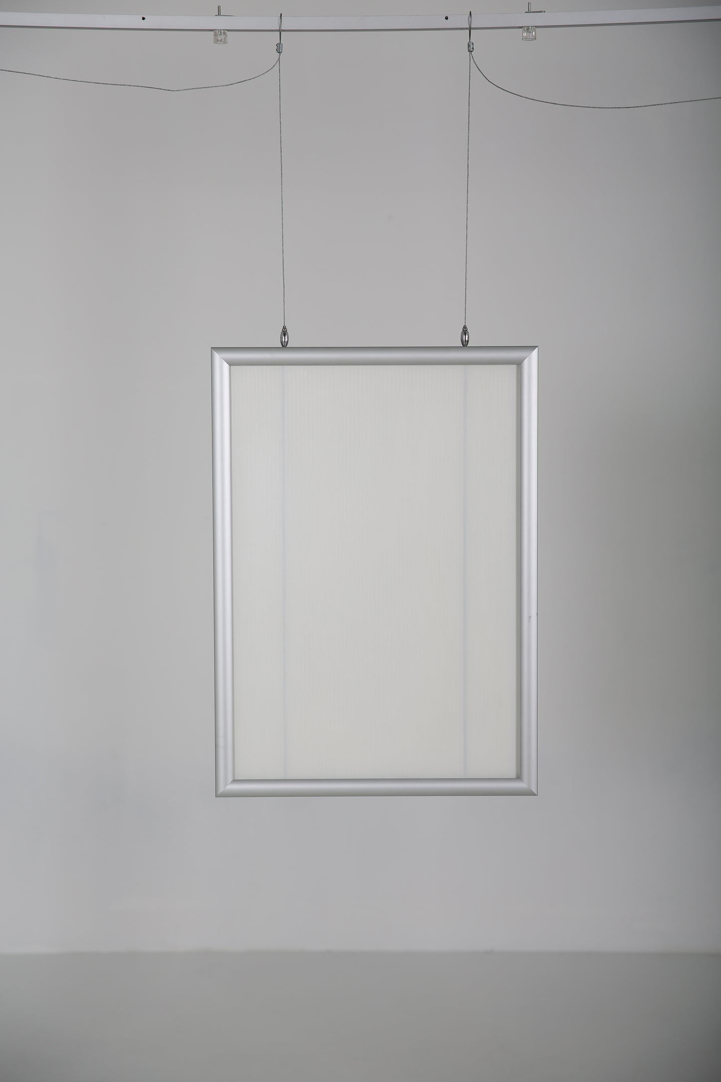 Hängender Klapprahmen, Silber, Aluminium, 25 mm Profil, doppeltseitig