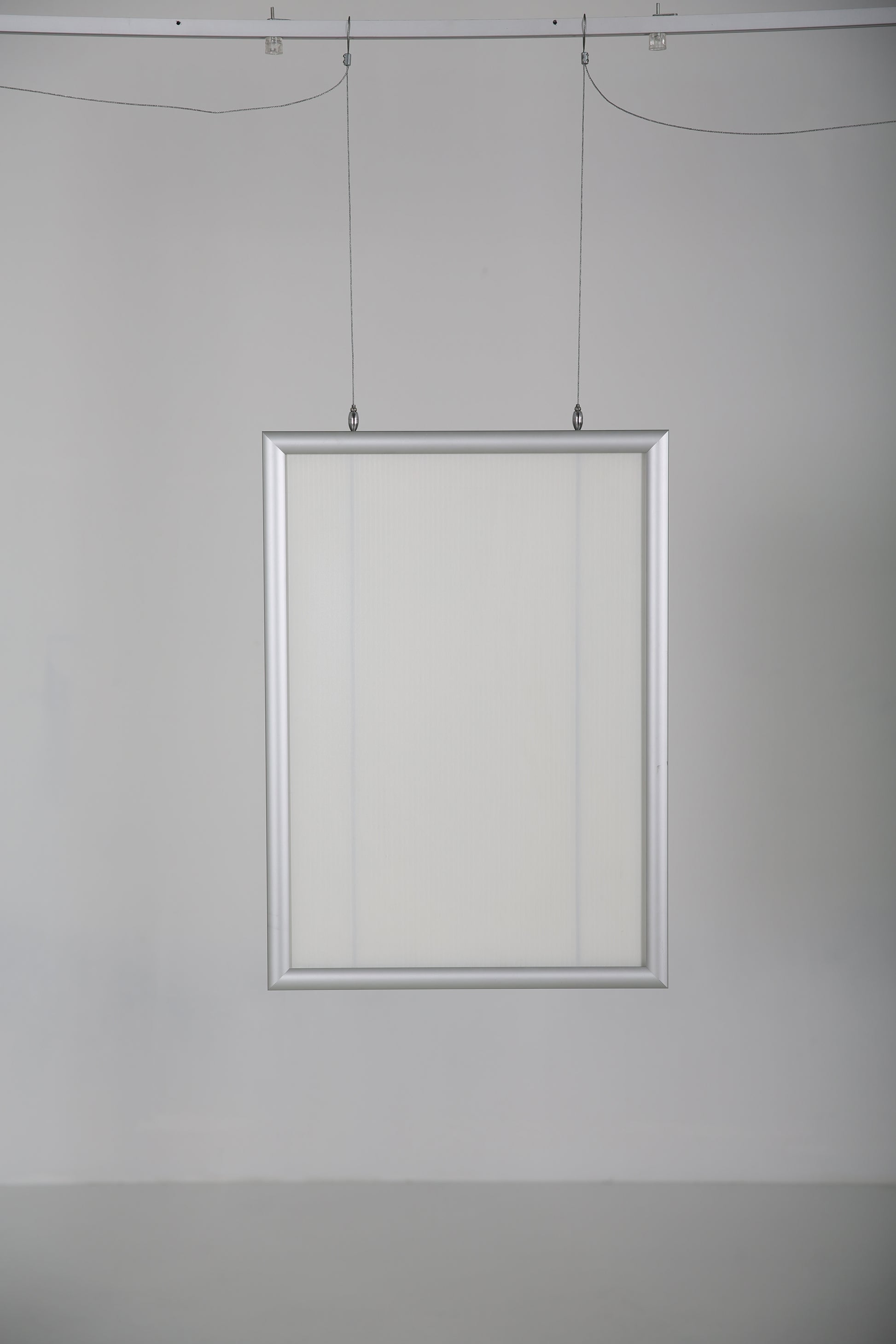 Hängender Klapprahmen, Silber, Aluminium, 25 mm Profil, doppeltseitig