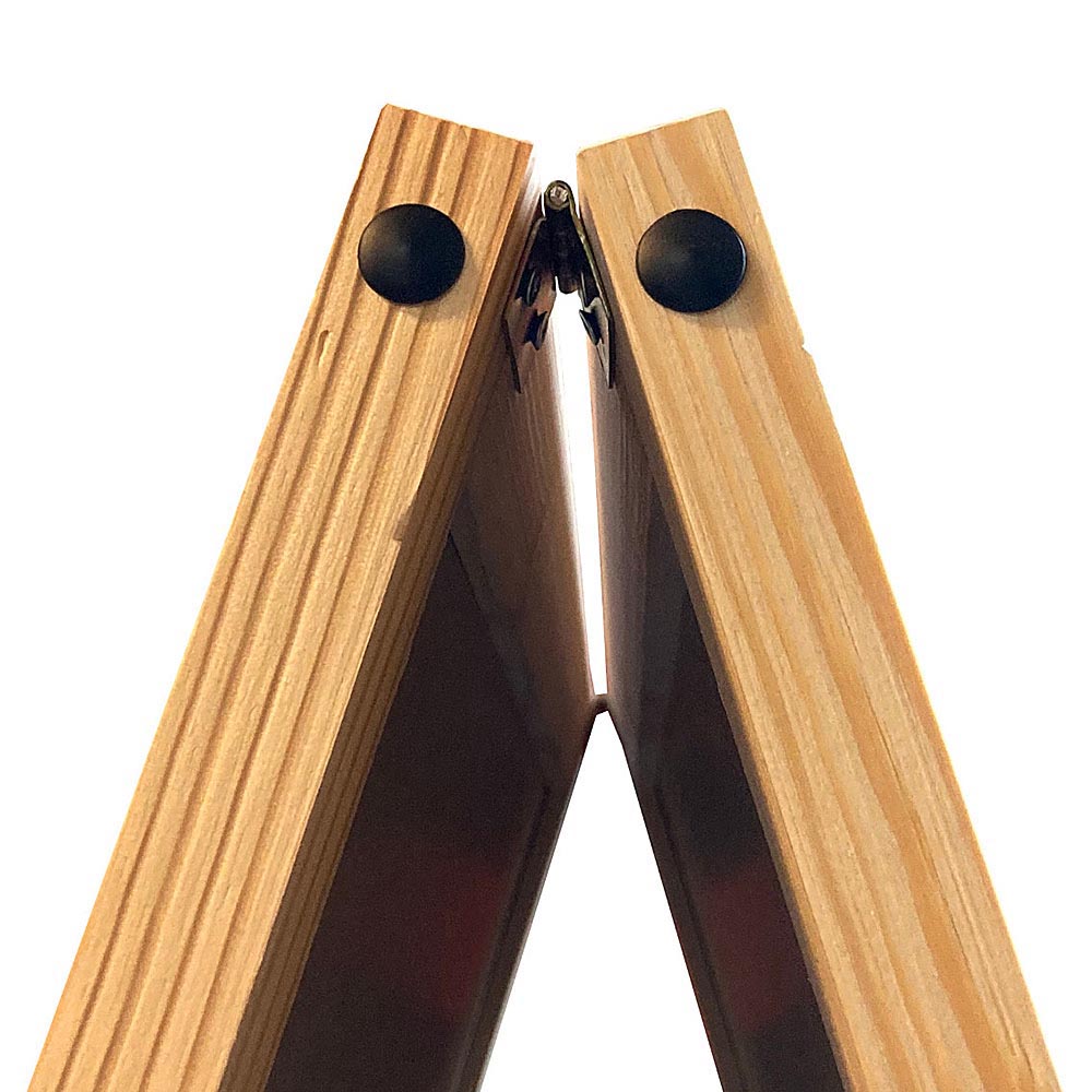 Kundenstopper mit Kreidetafel, Holz-A-Frame, inkl. 8 Kreidemarker, 60 x 100 cm, helles Holz