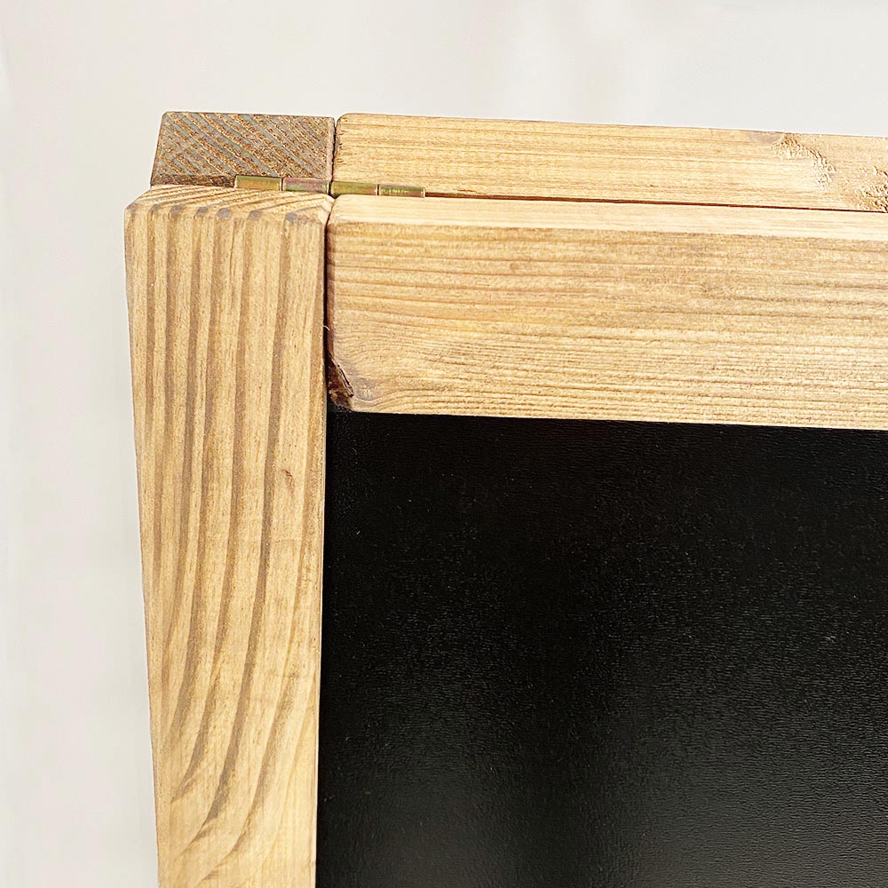 Kundenstopper mit Kreidetafel, Holz-A-Frame, inkl. 8 Kreidemarker, 60 x 100 cm, helles Holz