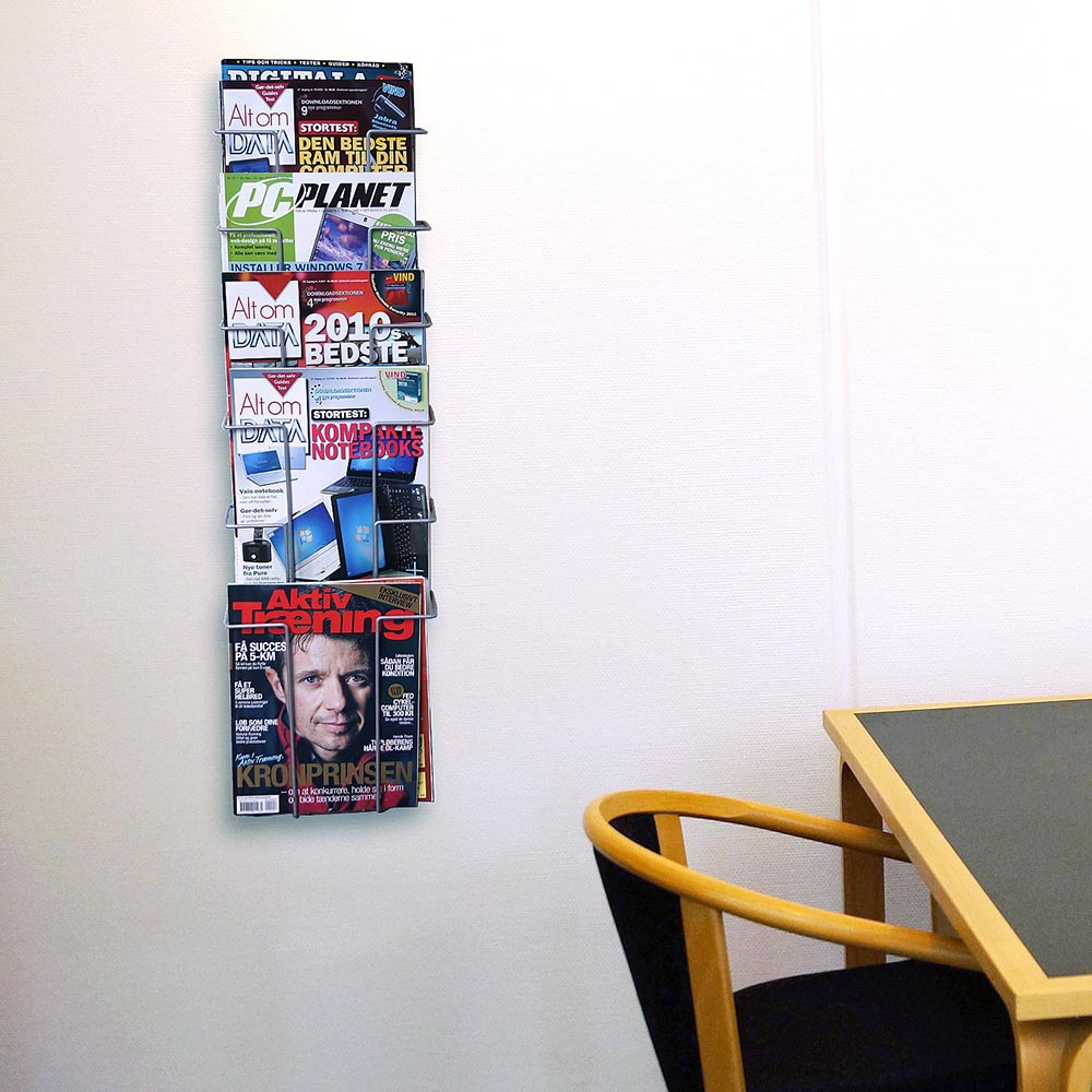 Prospekthalter aus Draht, Wandmontage