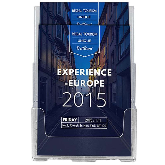 Acryl Tisch- und Wandspender für Prospekte – in verschiedenen Größen und Farben erhältlich