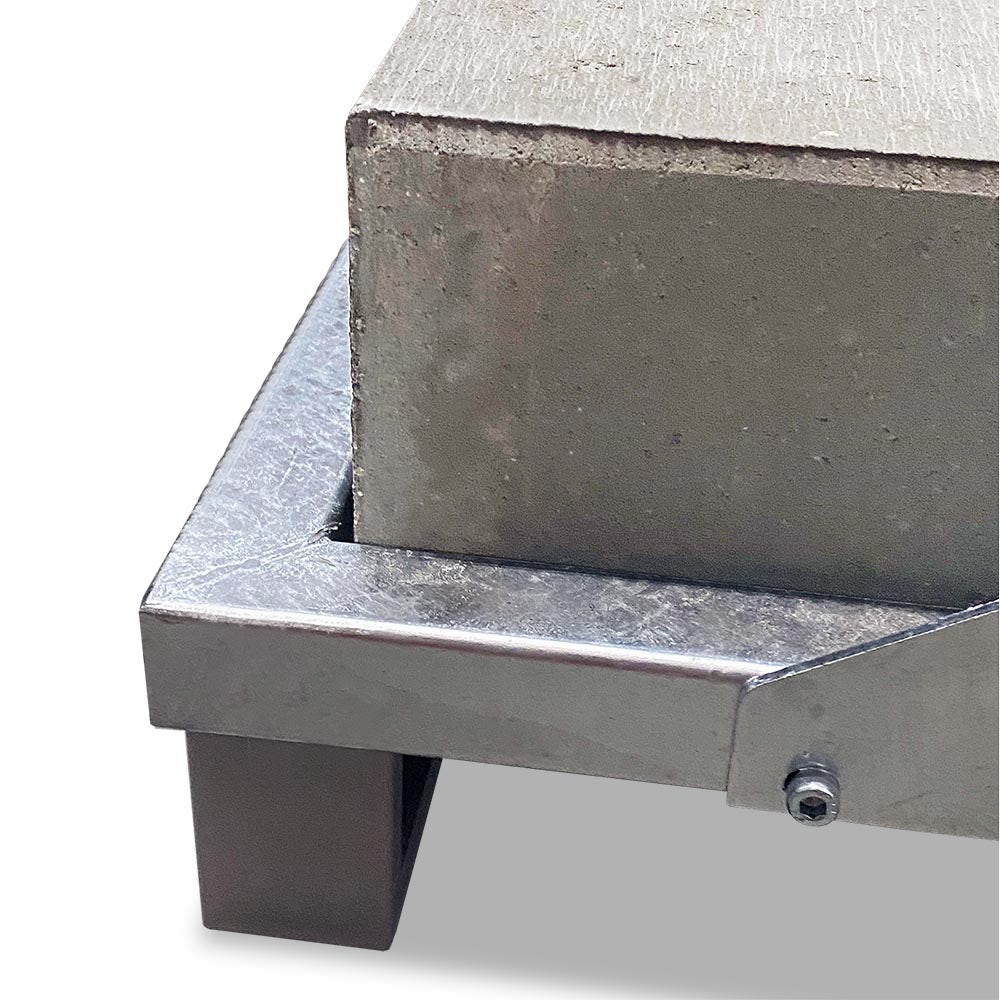 Kundenstopper, schwerer Betonständer für den Außenbereich